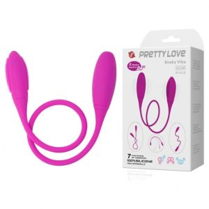 Vibrador Duplo Flexível com 7 Modos de Vibração - PRETTY LOVE SNAKY VIBE