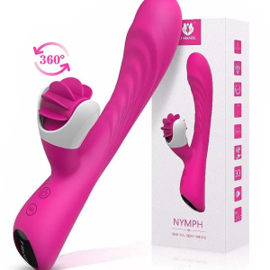 NYMPH VIBRADOR PONTO G E LÍNGUA ESTIMULADORA