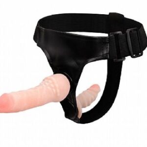 Pênis em Cyberskin Duplo com Cinta em Couro