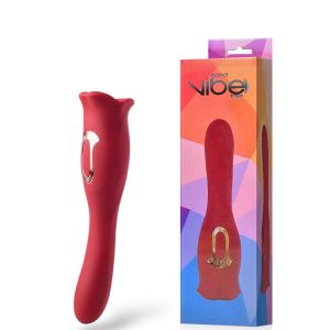 Vibrador Duplo Formato Boca com Língua
