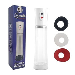 Bomba Elétrica Peniana - 3 Aneis de Silicone - Pênis Pump - SI