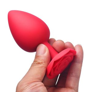 Plug Anal em silicone - Formato de Rosa - Tamanho G - 10,0x4,0 - SI