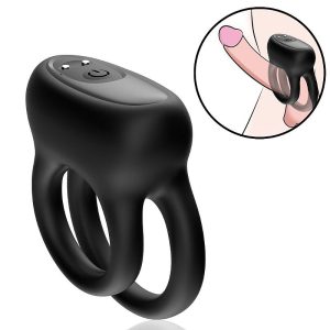Anel Peniano Duplo com Vibrador - Recarregável - SI