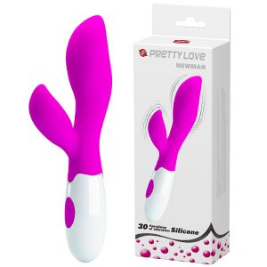 Vibrador em Silicone Ponto G com Estimulador Clitoriano e 30 modos de vibração – PRETTY LOVE NEWMAN – BI-014219