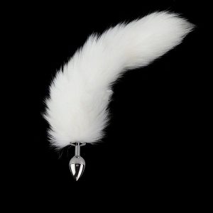 Plug Anal Rabo de Raposa - Tamanho G - Branco 40 cm - SI