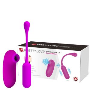 Kit com Cápsula Vibratória e Estimulador Feminino com Sucção – PRETTY LOVE CURUPIRA – BI-014872W