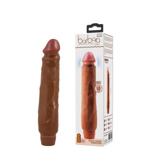 Pênis Realístico 26 x 4,5 cm com Vibração Multivelocidade, Possui Veias Salientes e Glande Pequena – BARBARA JACK – BW-001004R-1