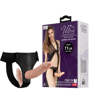 Cinta Peniana com Penetrador Duplo, Possui Cinta Ajustável e Reforçada – ULTRA PASSIONATE HARNESS – BW-022088NR