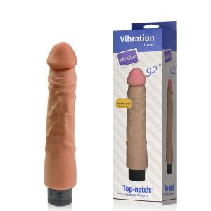 Pênis Realístico 22,4 x 3,7 cm com Vibração Multivelocidade, Possui Glande Saliente e Veias – VIBRATION LURE – DI-023