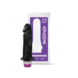 Pênis Realístico Preto Com Vibro - 18cm X 4,5cm Referência: PCP014