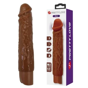 Pênis Realístico Pretty Love Osric Marrom USB 10 Modos 22,3 x 4cm